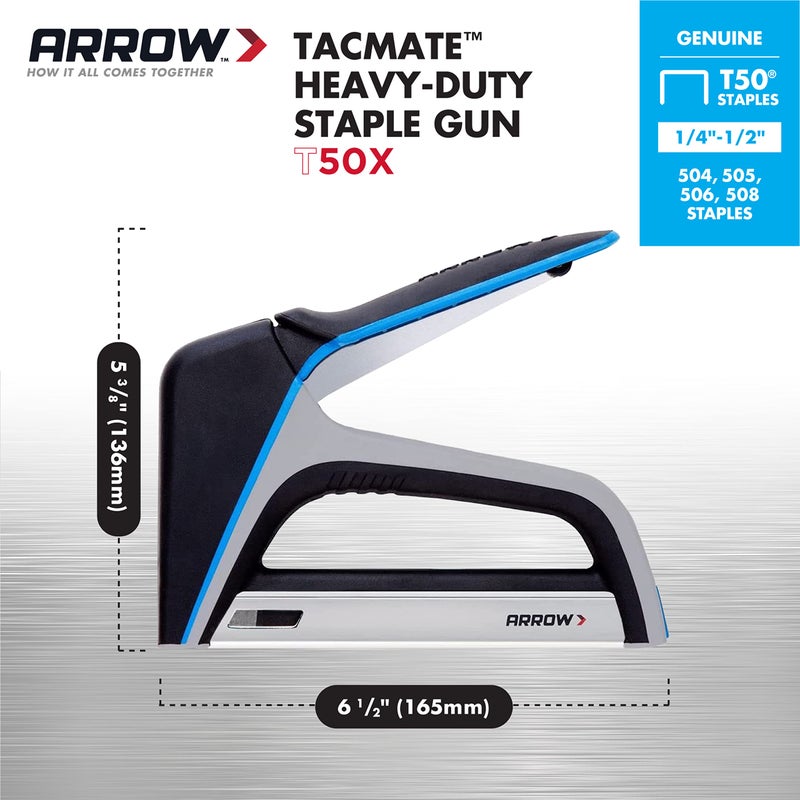 Arrow Fastener Arrow T50X Heavy-Duty Staple Gun for Upholstery, Furniture, Office, Decorating, Fits 1/4", 5/16â€, 3/8", or 1/2" Staples - Image 3